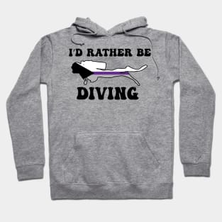 I'd Rather Be Diving: Demisexual Pride Hoodie